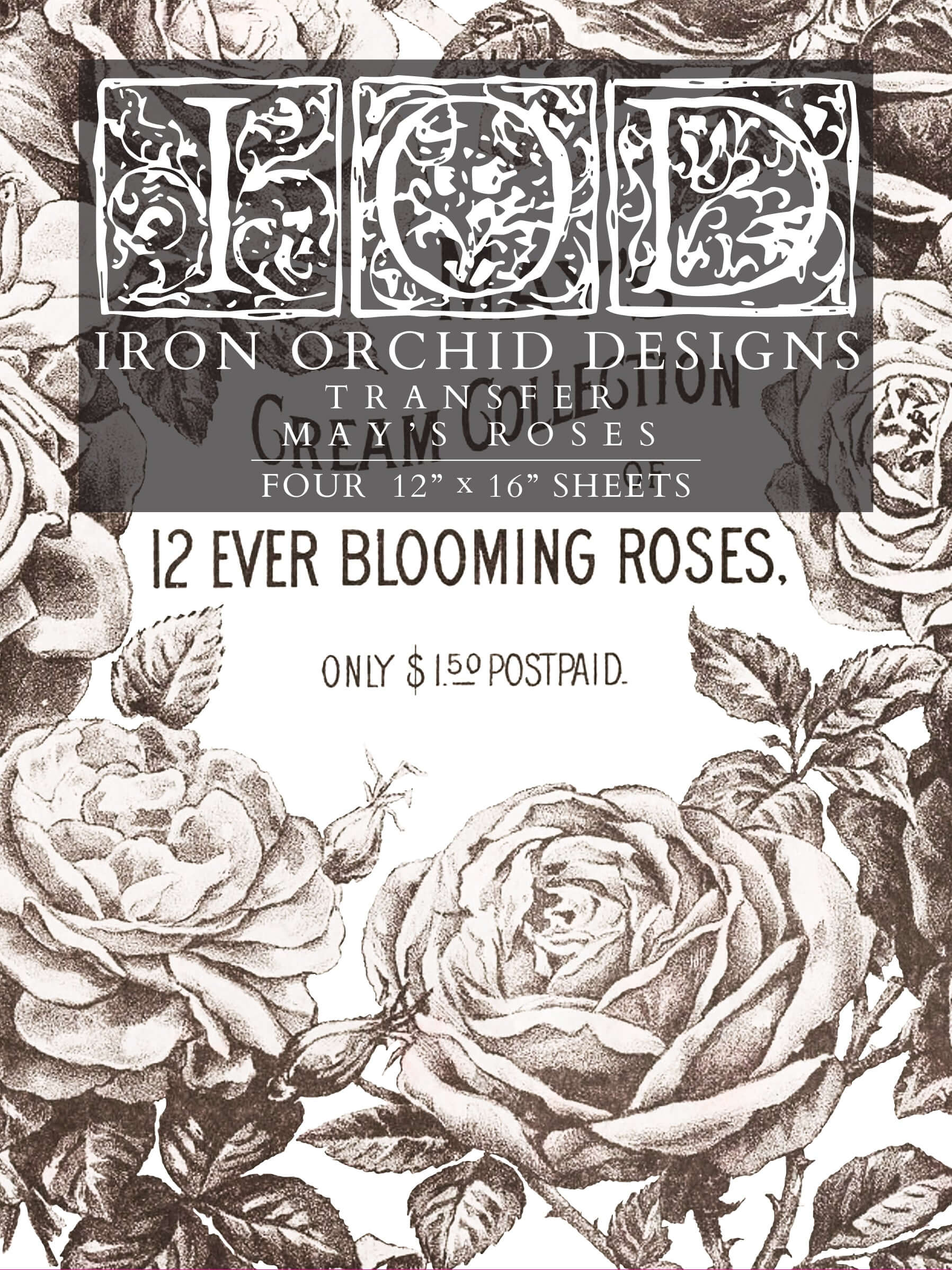 Iron Orchid Designs Midnight Garden | IOD Transfer