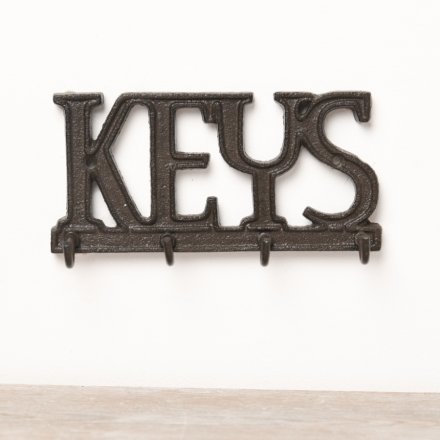 KEYS Four Hook Rack - Cast Iron