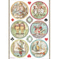 Alice Forever - Stamperia - Selection of 6 Rice Papers A4