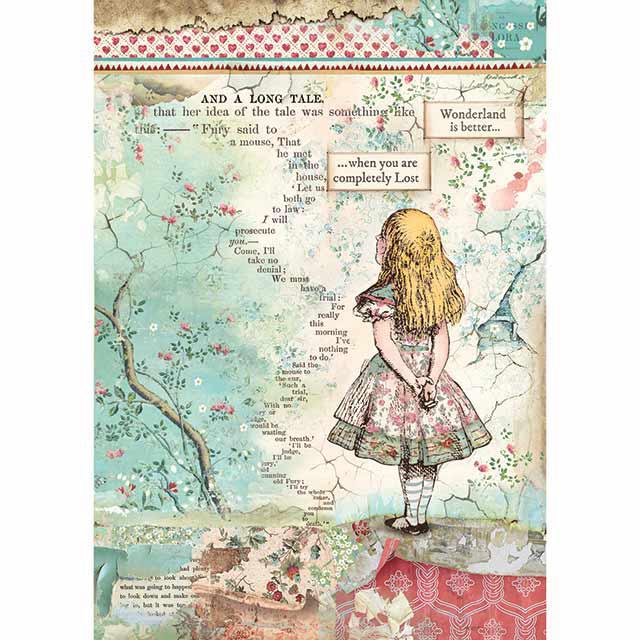 Alice Forever - Stamperia - Selection of 6 Rice Papers A4