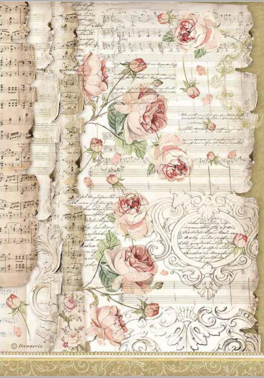 Roses and Music - Stamperia - Rice Papers A4