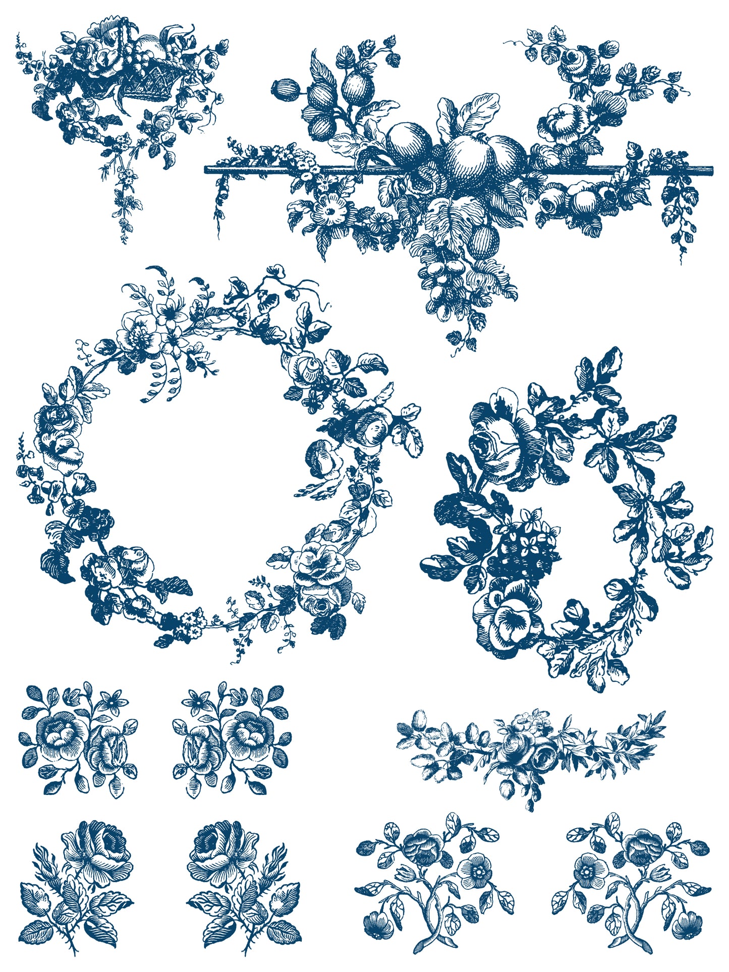 Iron Orchid Designs - Delft Traditions Azure - Paint Inlay