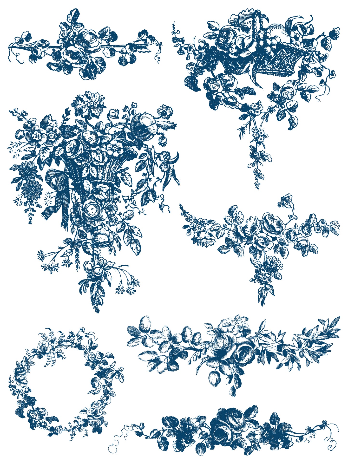 Iron Orchid Designs - Delft Traditions Azure - Paint Inlay