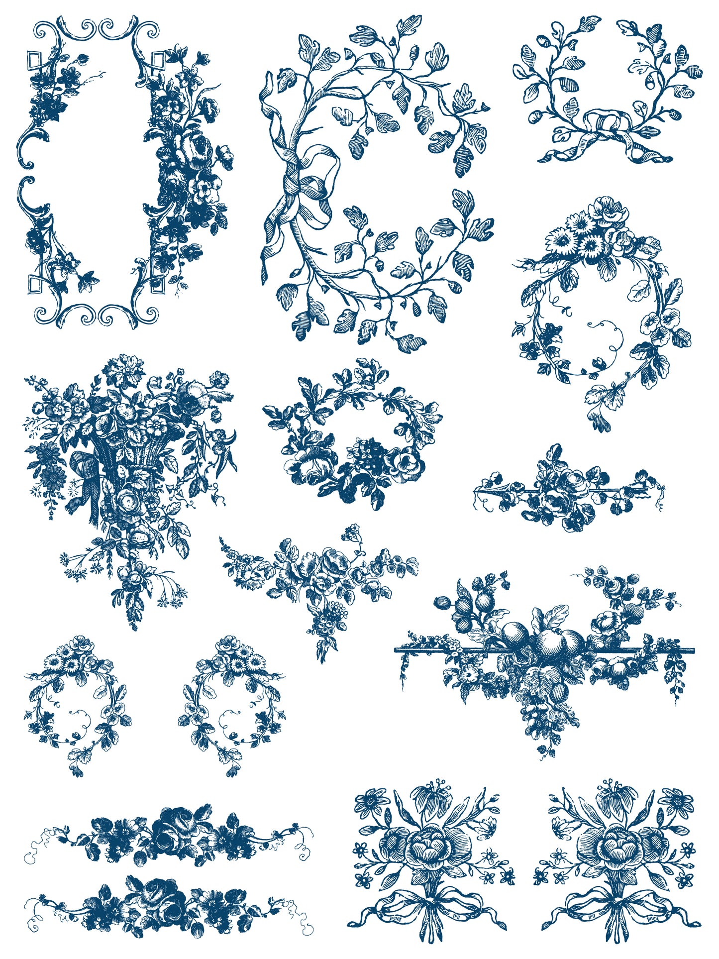 Iron Orchid Designs - Delft Traditions Azure - Paint Inlay