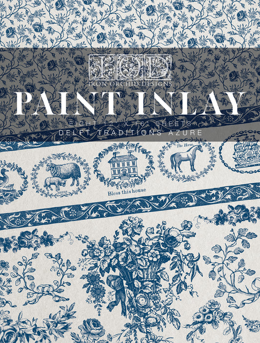 Iron Orchid Designs - Delft Traditions Azure - Paint Inlay