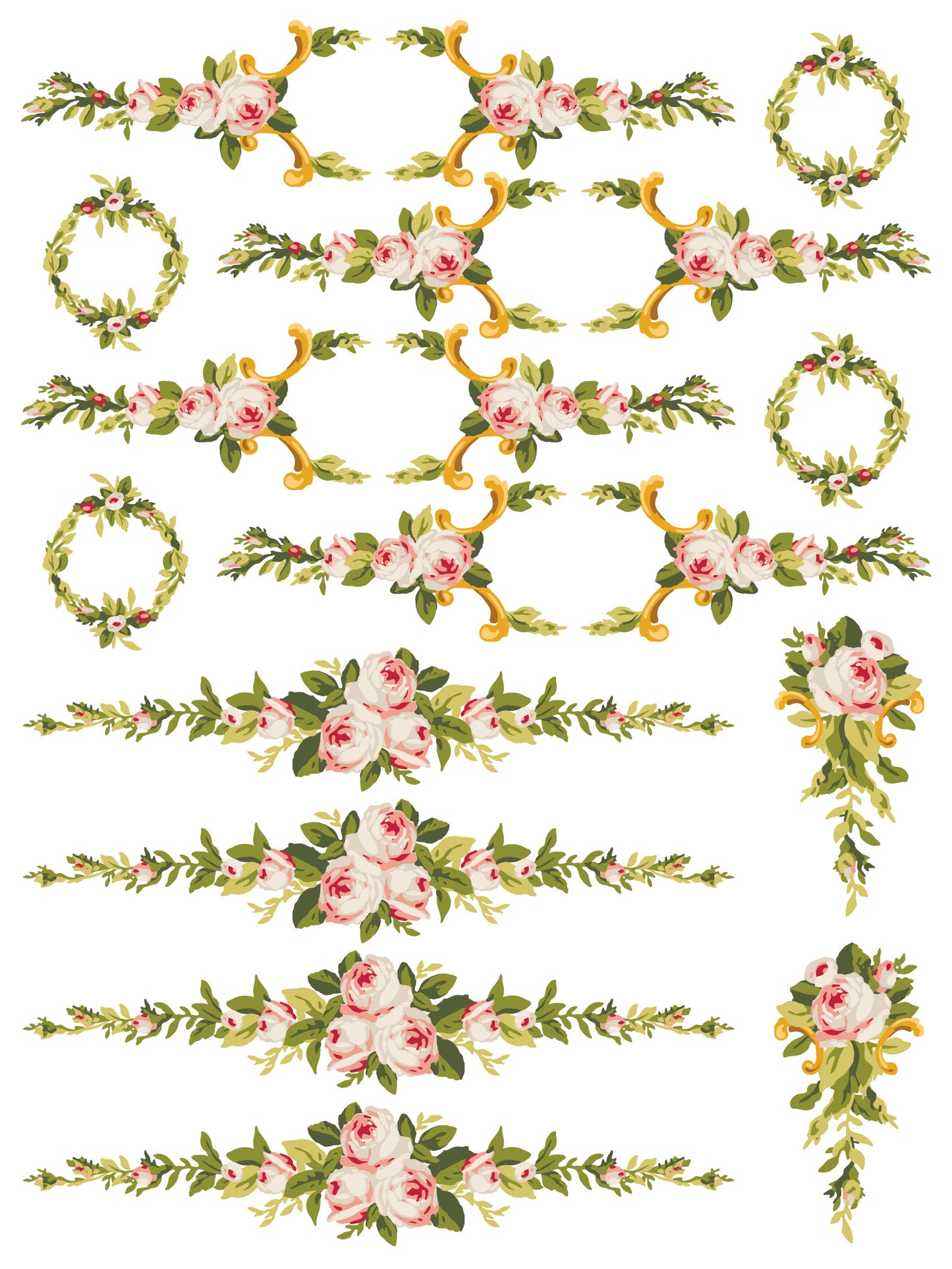 Iron Orchid Designs - Petite Fleur Pink - Paint Inlay