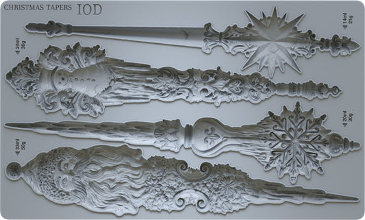 Iron Orchid Designs - Mould - Christmas Tapers  **Limited Edition** BACK IN STOCK SOON