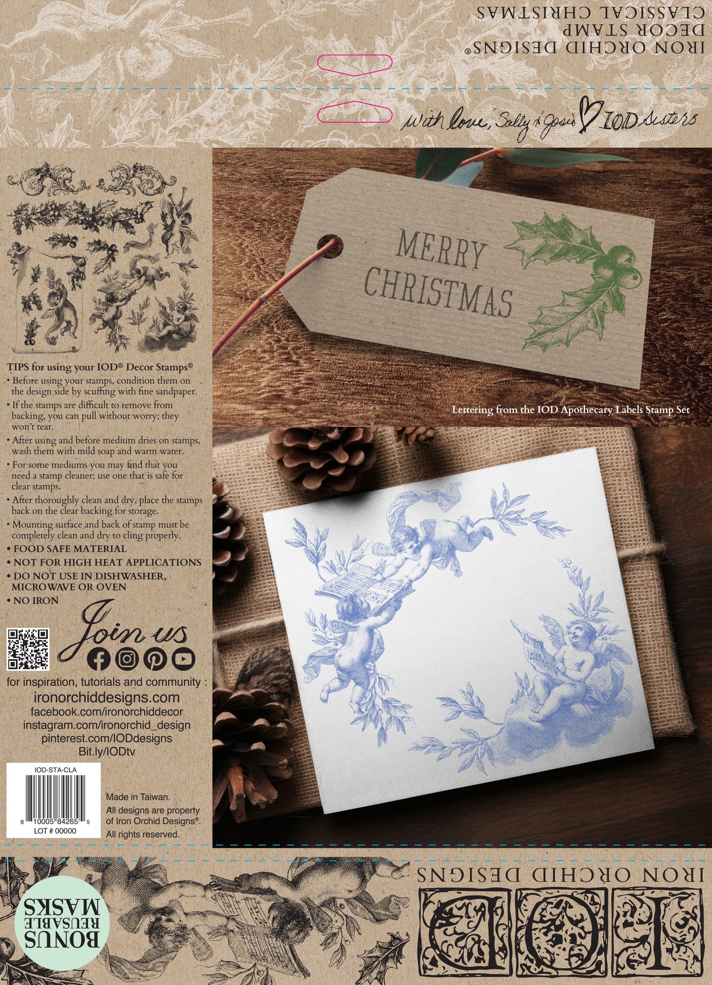 Iron Orchid Designs - Classical Christmas - Decor Stamp **Limited Edition**