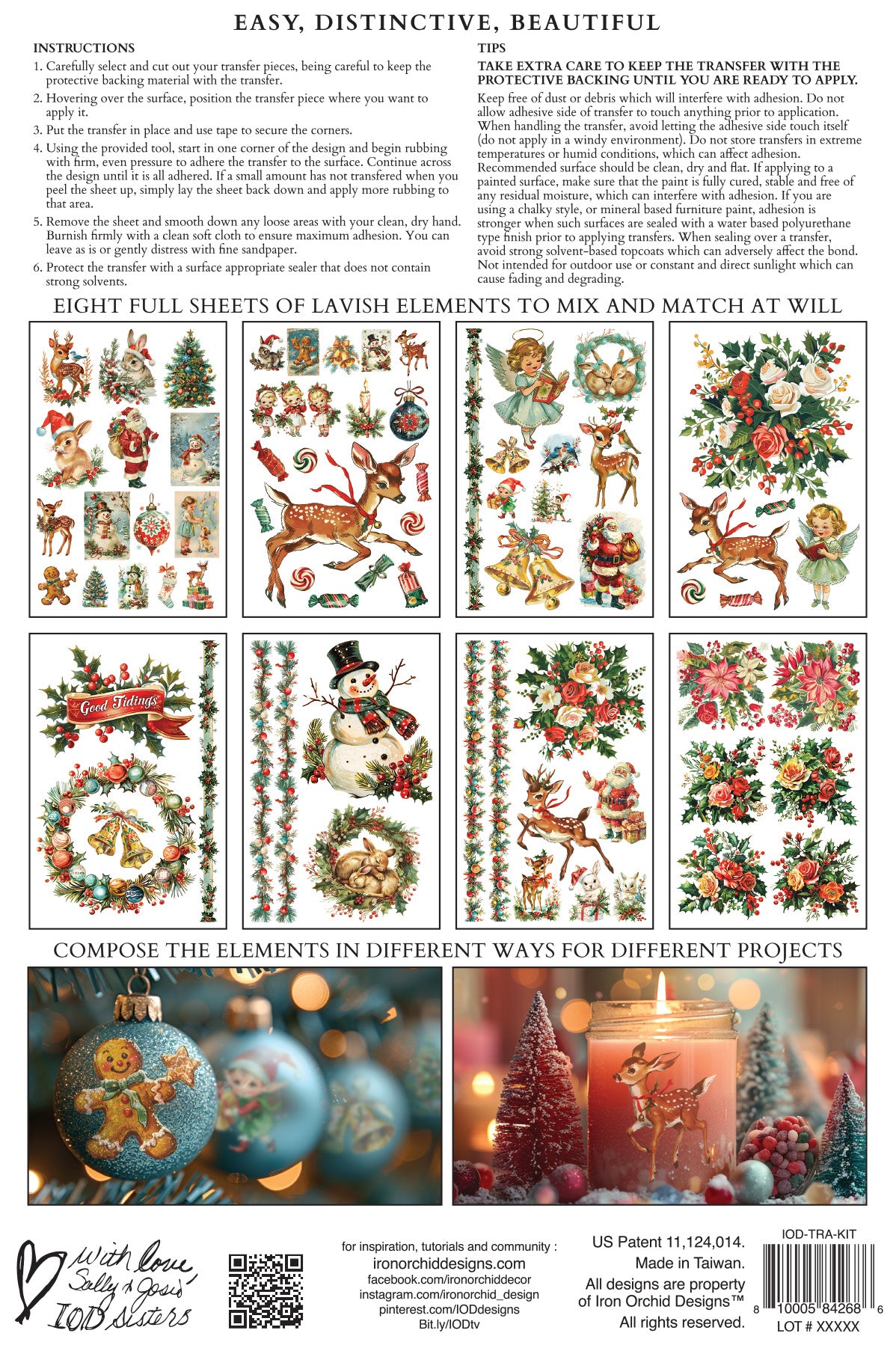 Iron Orchid Designs - Kitschy Christmas - Furniture Decor Transfer Pad ***Limited Edition***