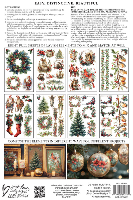 Iron Orchid Designs - Yuletide - Furniture Decor Transfer Pad ***Limited Edition***OUT OF STOCK WITH IOD