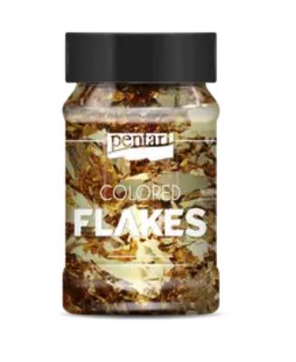 Pentart Coloured Foil Flakes - Various Colours 100ml