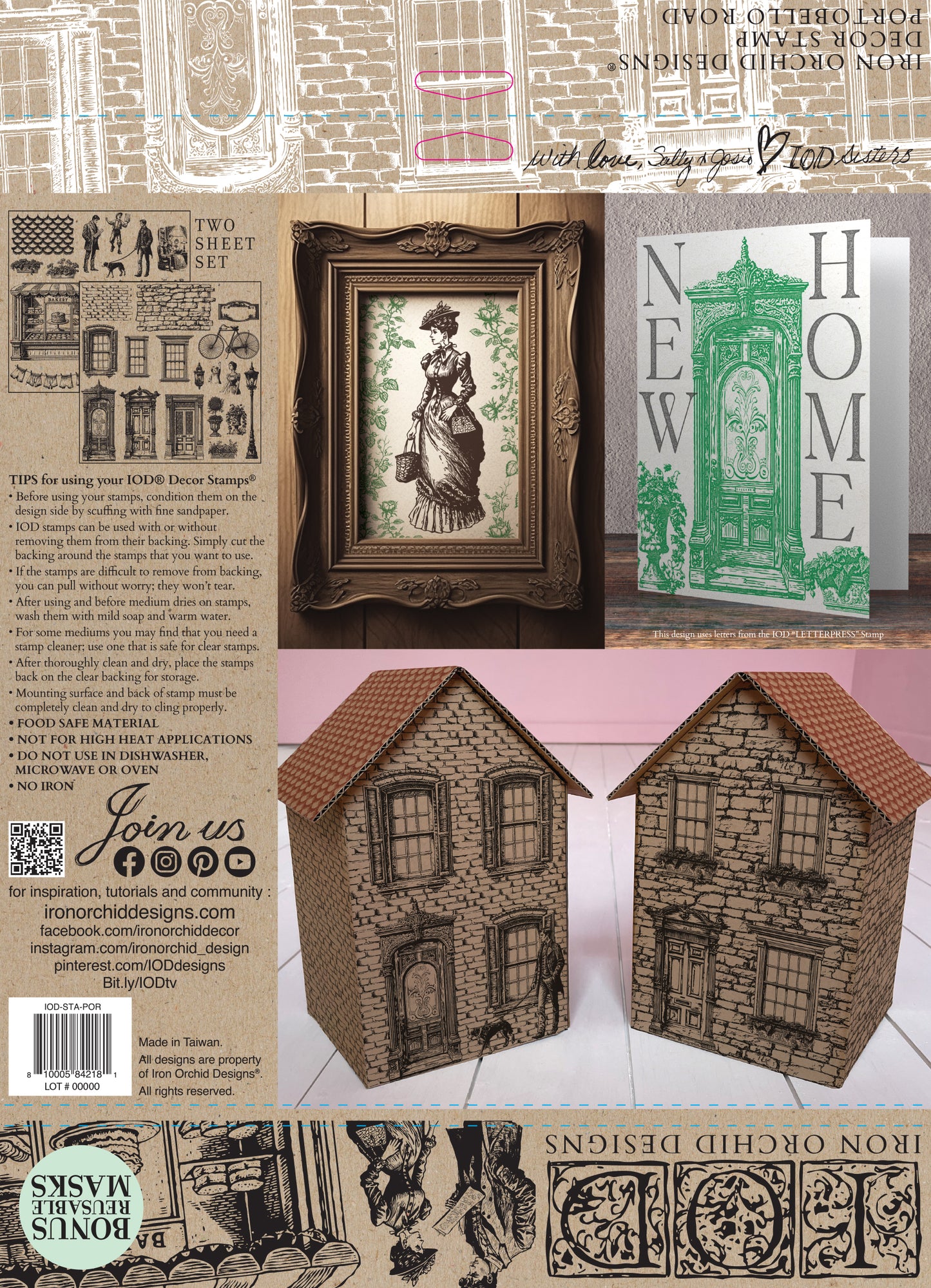 Iron Orchid Designs - Portobello Road- Limited Edition Decor Double Stamp