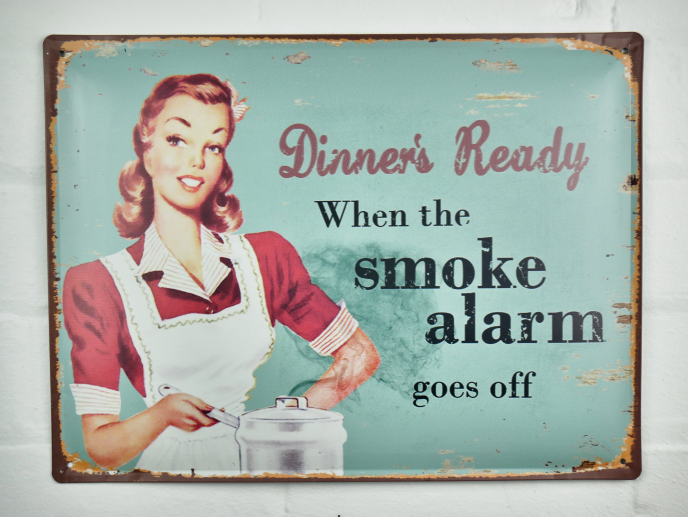 Dinner's Ready Tin Sign