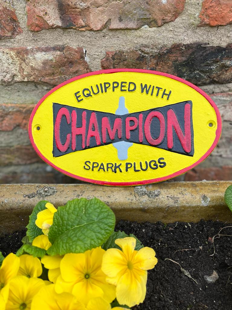 Champion Sparkplugs - Cast Iron Sign