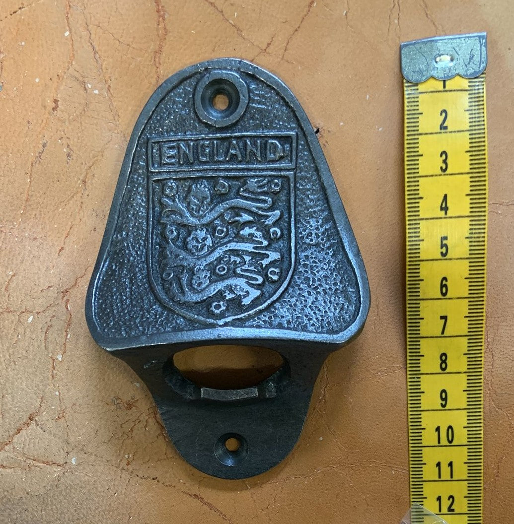 Bottle Opener wall mounted England - cast iron