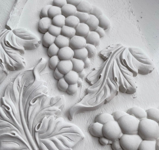 Iron Orchid Designs Grapes Mould castings in white clay