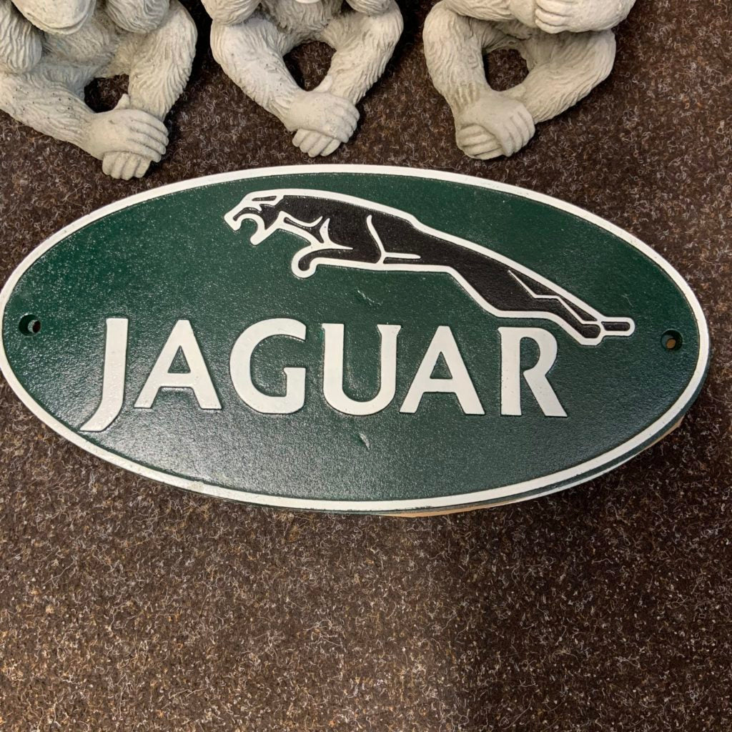 Cast Iron Large Jaguar Cast Iron Sign - Large