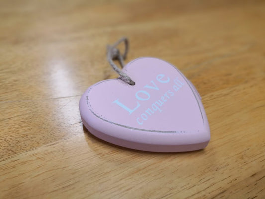 Hanging Heart, Love Conquers All, Pink