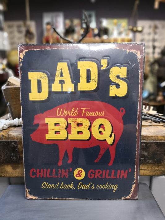 Dad's BBQ Sign - metal