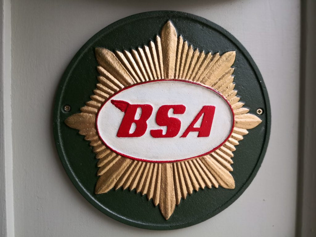 BSA Cast Iron Sign - Green