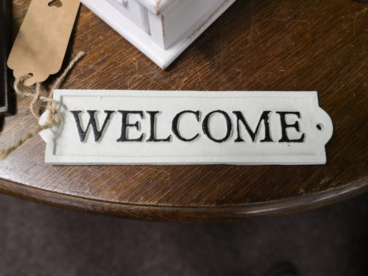 Welcome Sign Cast Iron