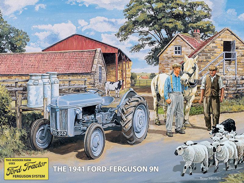 1941 Grey Ford Ferguson 9N Metal Sign - Large