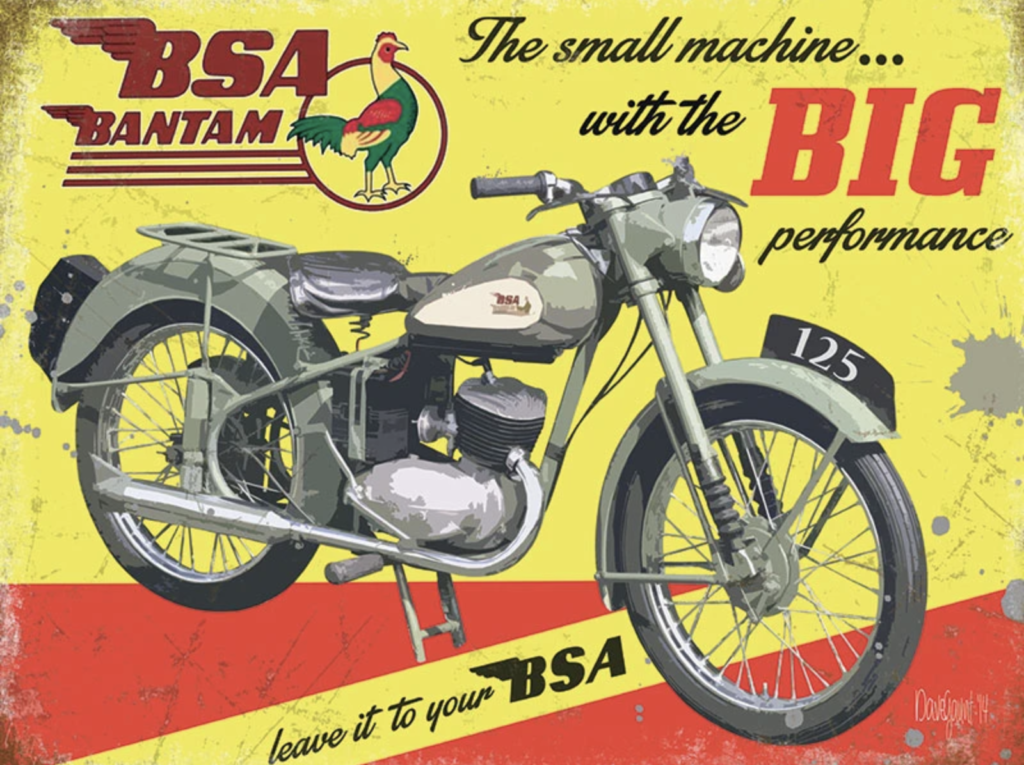 BSA Bantam Metal Sign