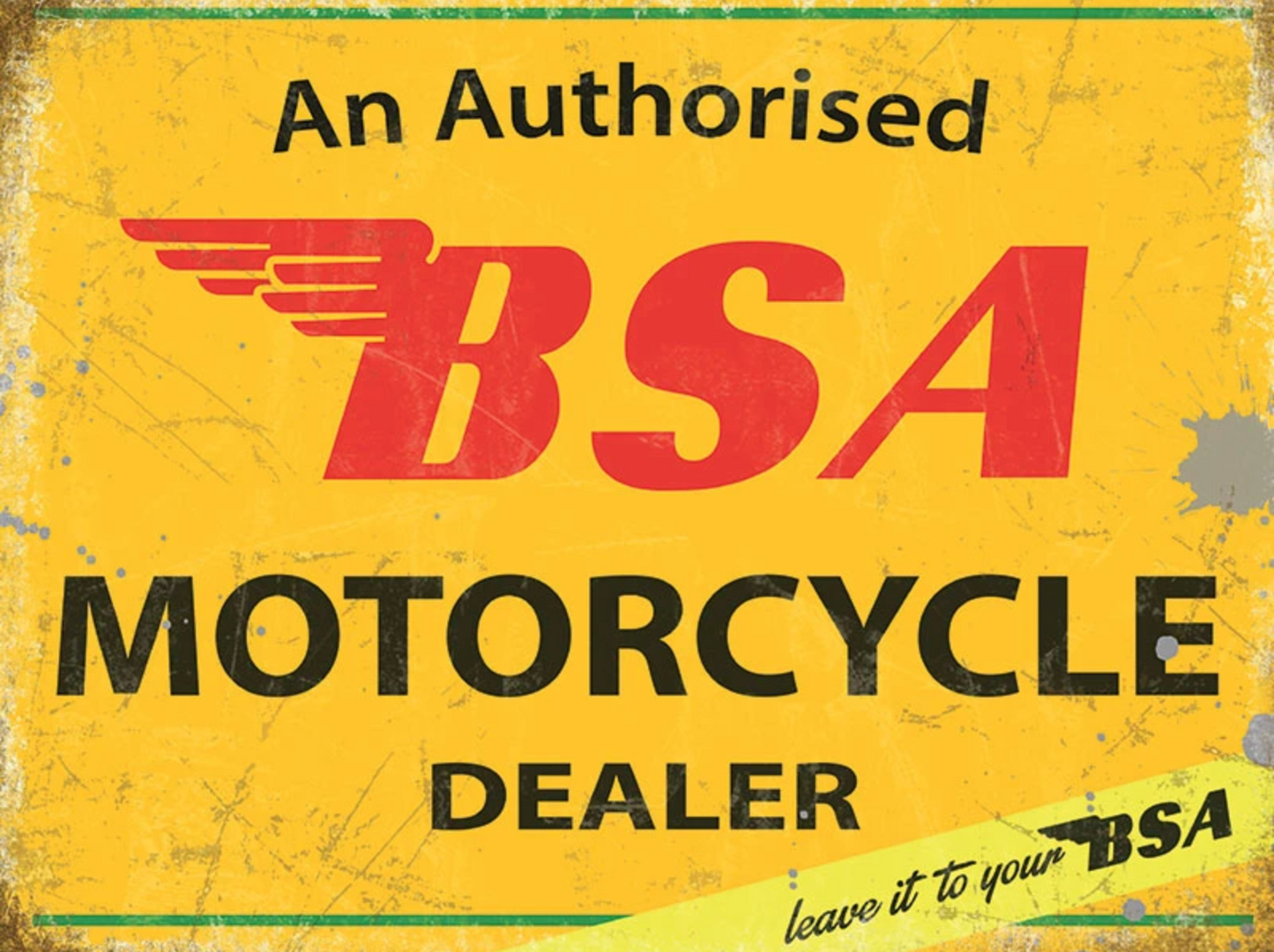 BSA Authorised Dealer Metal Sign