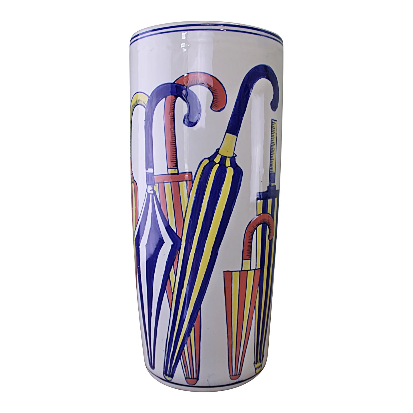 Umbrella Stand/Vase - Striped Umbrellas