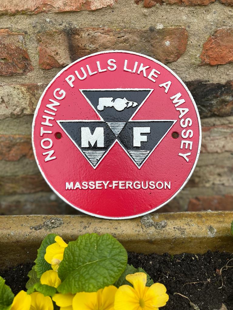 Massey Ferguson (Round)- Cast Iron Sign