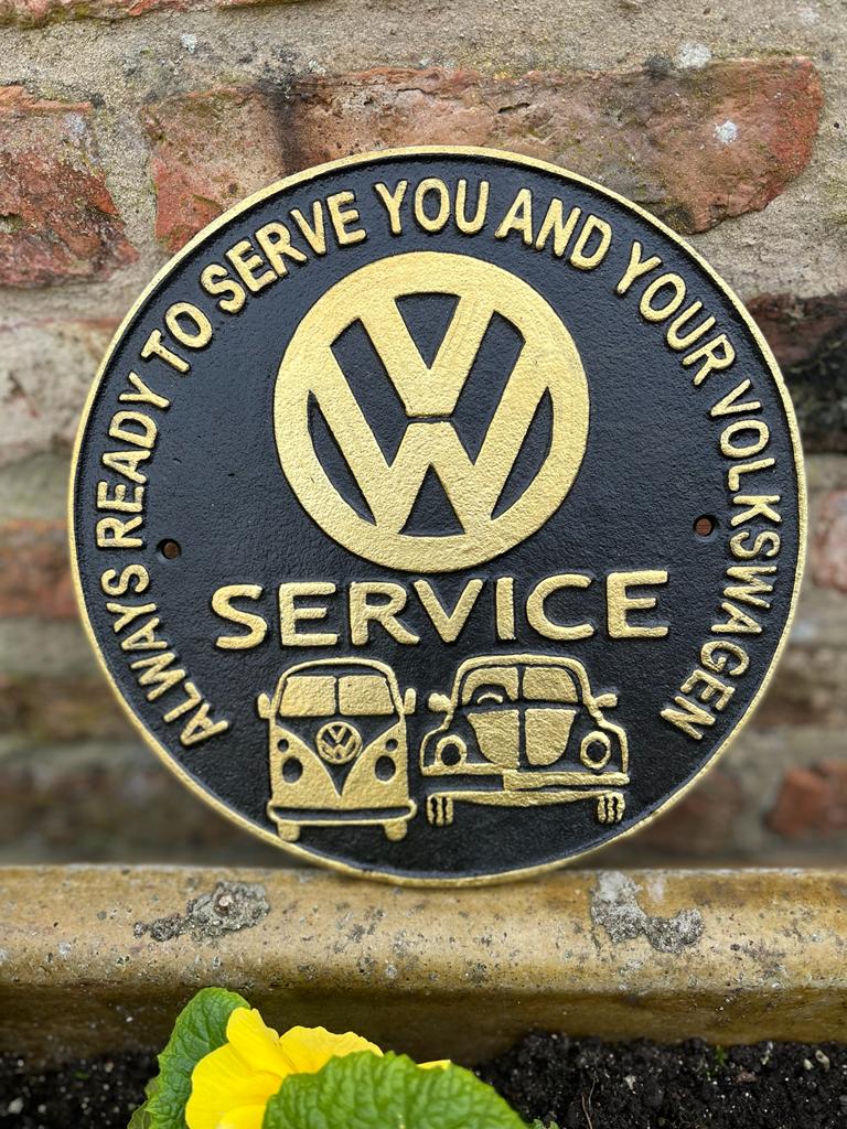 VW Service - Cast Iron Sign