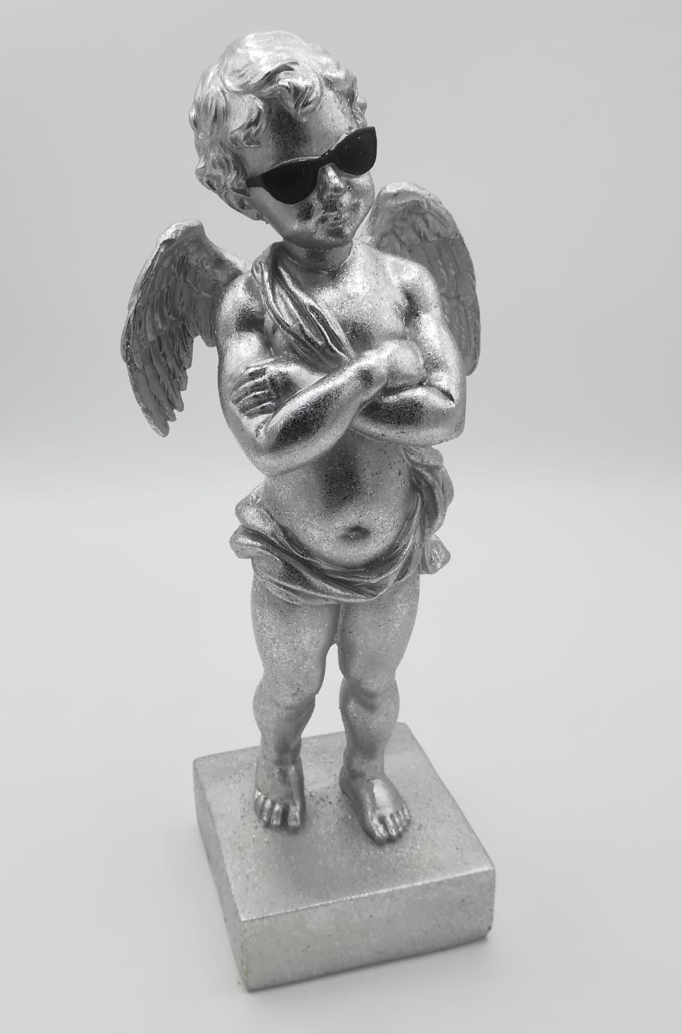 Silver Cherub Figure - Too Cool