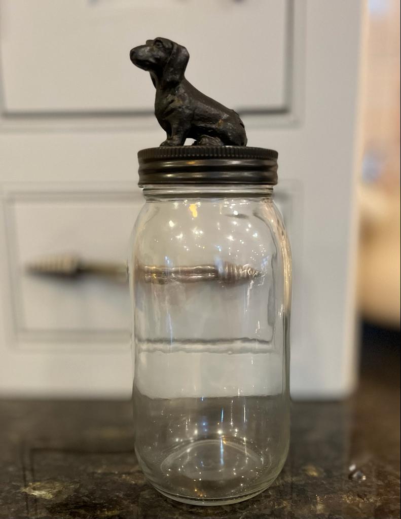 Sausage Dog Glass Jar