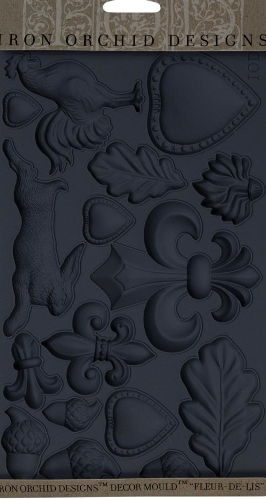 Iron Orchid Designs Fleur de Lis grey Mould front of packet