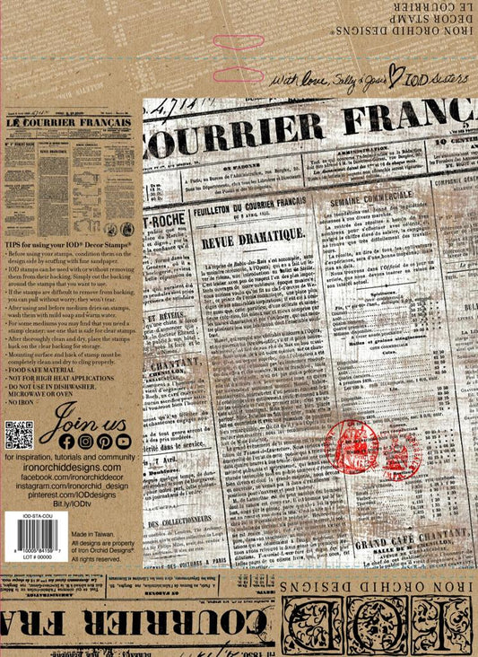 Iron Orchid Designs Le Courier stamp back of packet